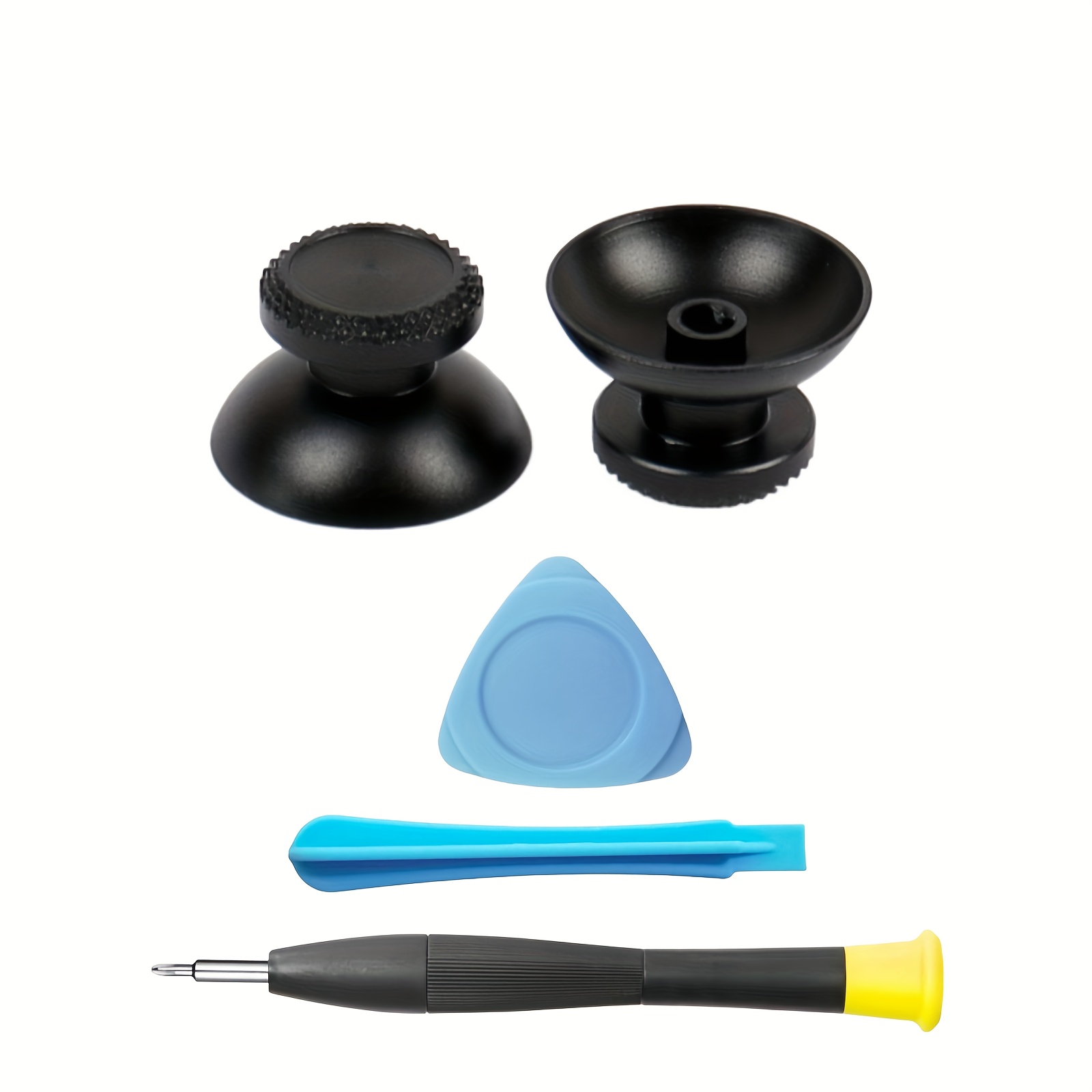 TEMU 5pcs Metal Replacement Thumbsticks For Ps5 Controller - Multiple , Metal Material, Comfortable Grip, Durable & Precise Size Fit (includes 2