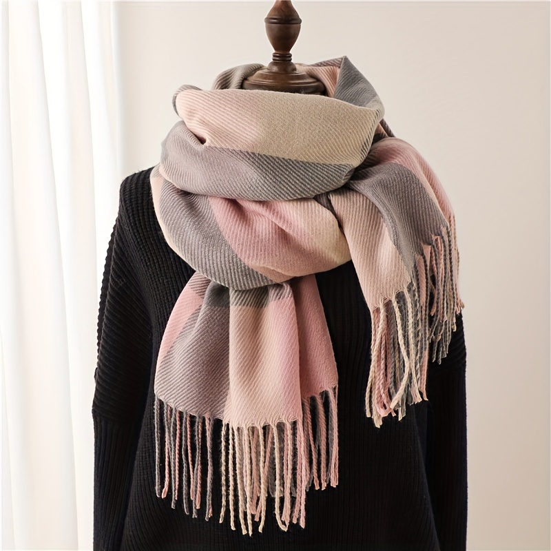 

Elegant 1pc Women's Scarf, Fashionable Wrap Shawl For Autumn And Winter