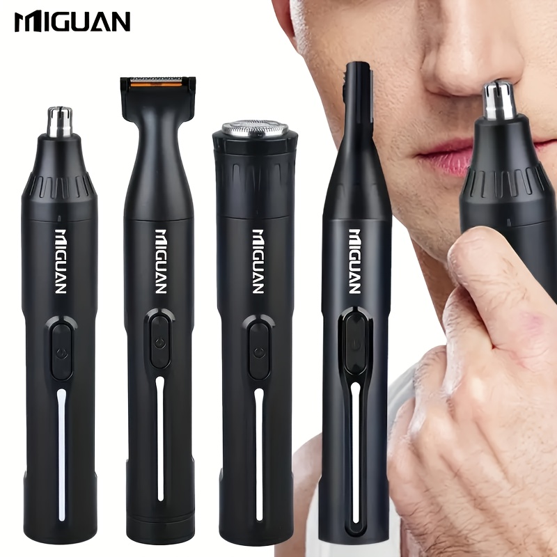 Image of 4-in-1 / Professional Grooming Kit, Usb Rechargeable Electric Nose And Ear Hair Trimmer, Beard And Eyebrow Razor, Body Hair Shaver, Men's Personal Care Tools - The Best Father's Day Gift For Men