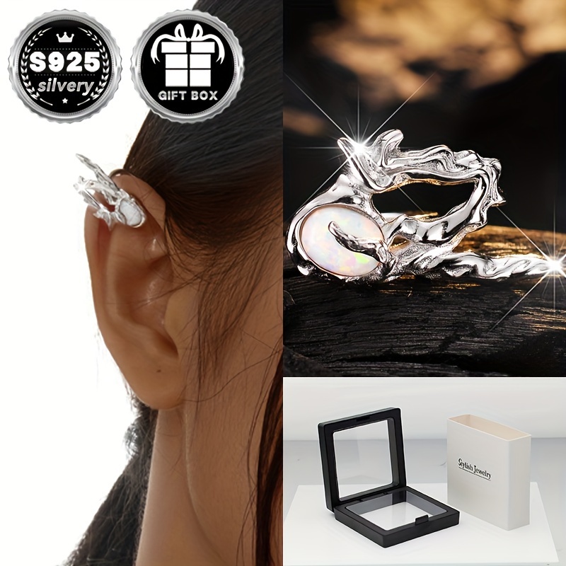 Hypoallergenic Silvery Texture Earrings for Women
