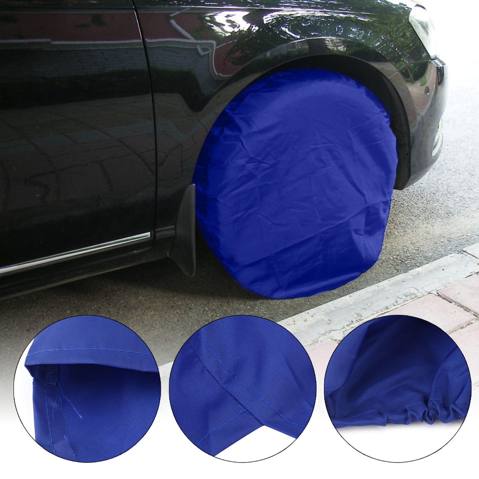 

Set Of 4 Tire Covers, 4pcs 32in Wheel Tire Covers Car Wheel Protective Covers For Rv Truck Car Camper Trailer (blue)