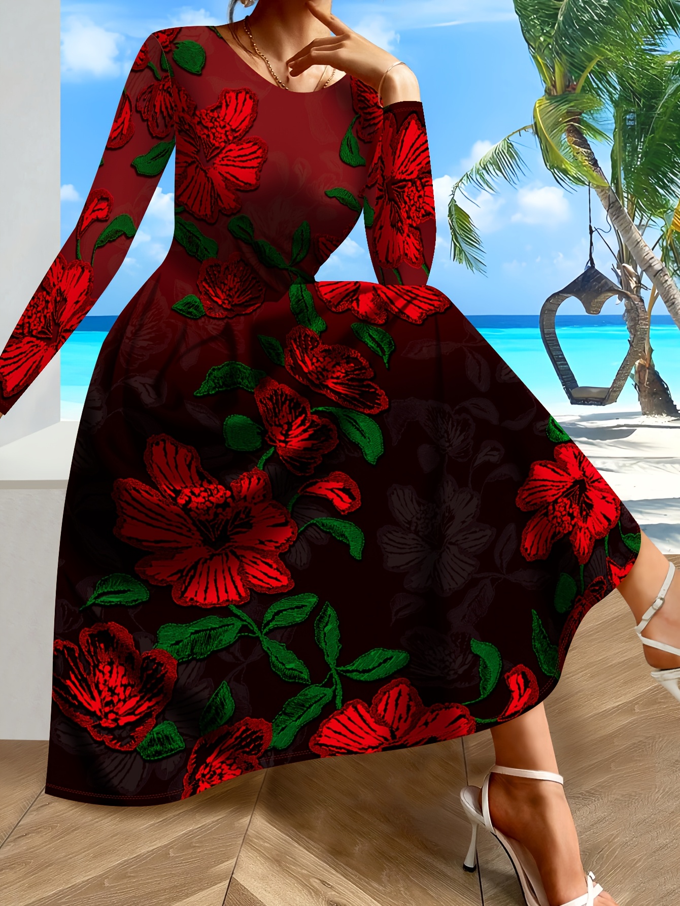 knee length dresses for ladies Sunday Dress