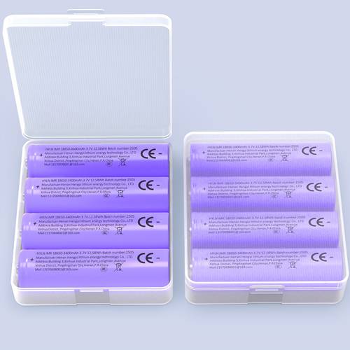 3400mah 8pcs box 18650 rechargeable battery 3 7v lithium battery