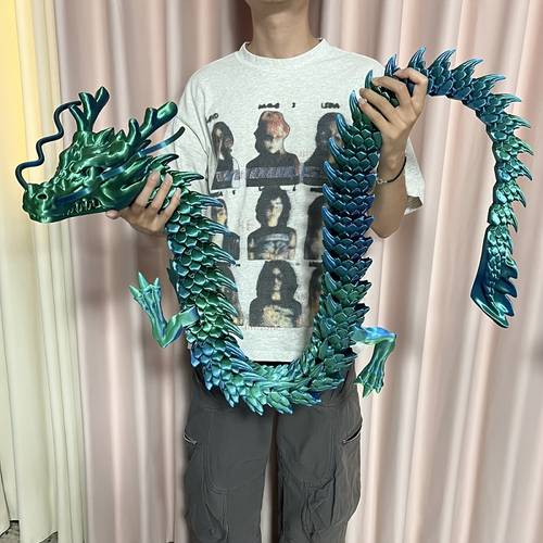 23,6 zoll/70,8 zoll chinesisches göttliches drachenmodell, kreatives halloween-geschenk, mehrere farbverlauf-optionen, extra großer drache mit hörnern, hochdetailliertes drachen-kunsthandwerk, dreidimensionales drachenmodell