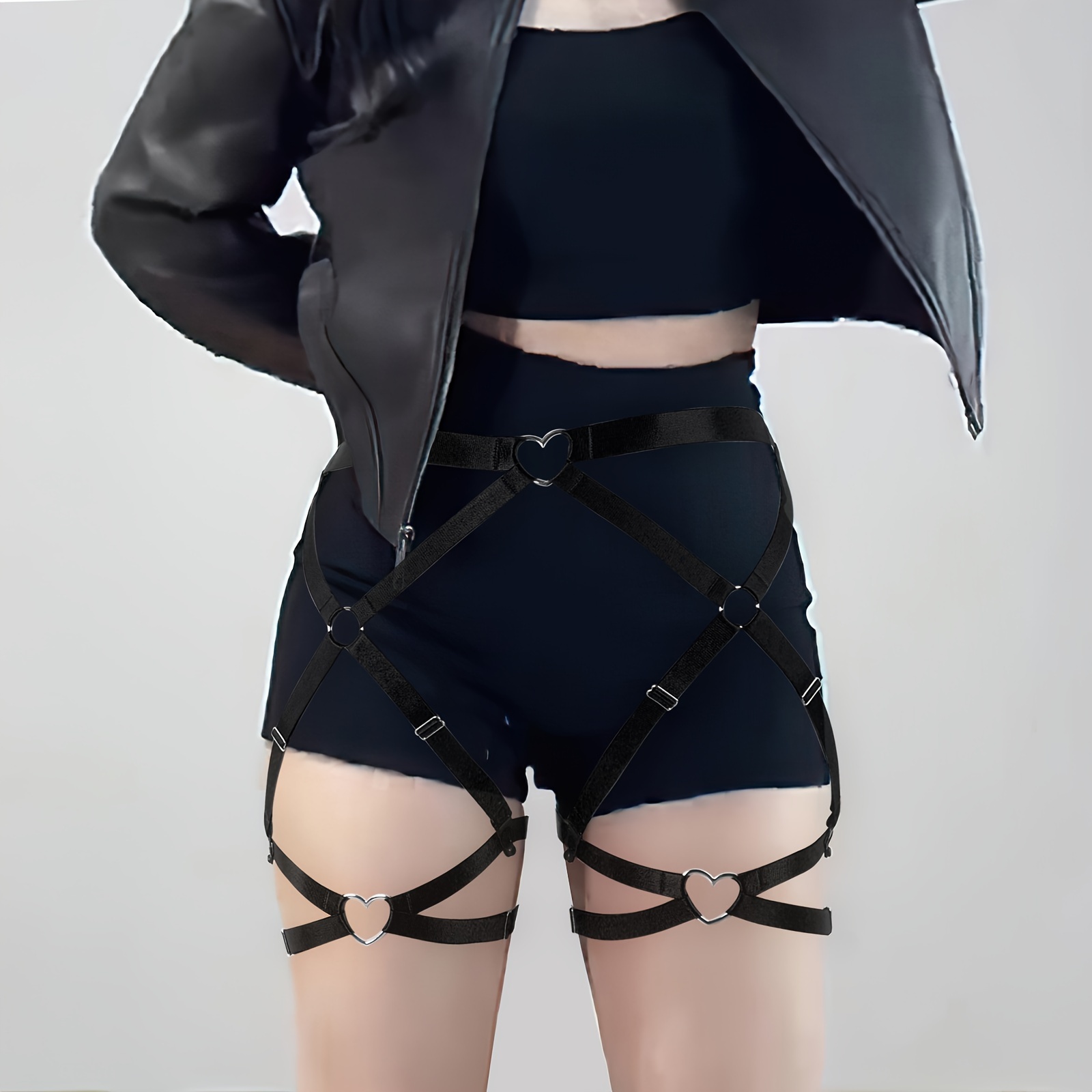 Leg Harness Belt Sexy Gothic Chain Leg Garter Belt Punk Suspender