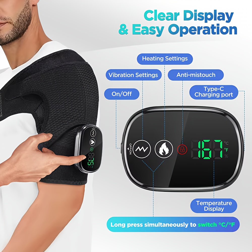 wireless heated shoulder pad massager featuring an - Temu Australia