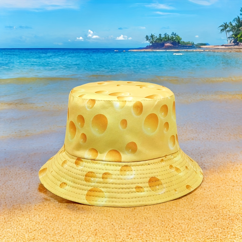 TEMU Sombrero de pescador estampado de moda, cara, para , verano, viajes al y vacaciones. Ideal para fiestas de Navidad, atuendos festivos,