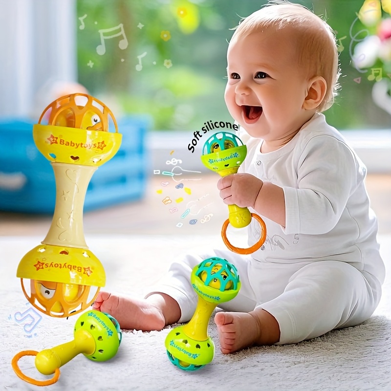 Set of 2 Baby Rattle Balls for Early Learning
