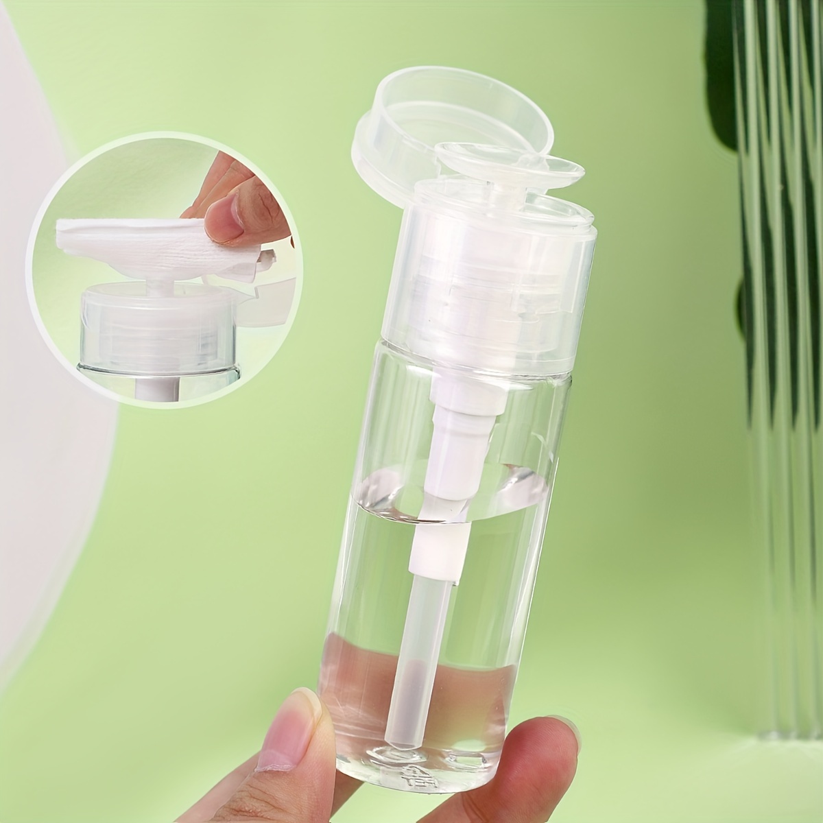 

1/2pcs Leak-proof Plastic Dispenser Bottle, Portable Empty Container Pump Bottle For Makeup Remover, Toner, Essence, Ideal For Home And Travel Use