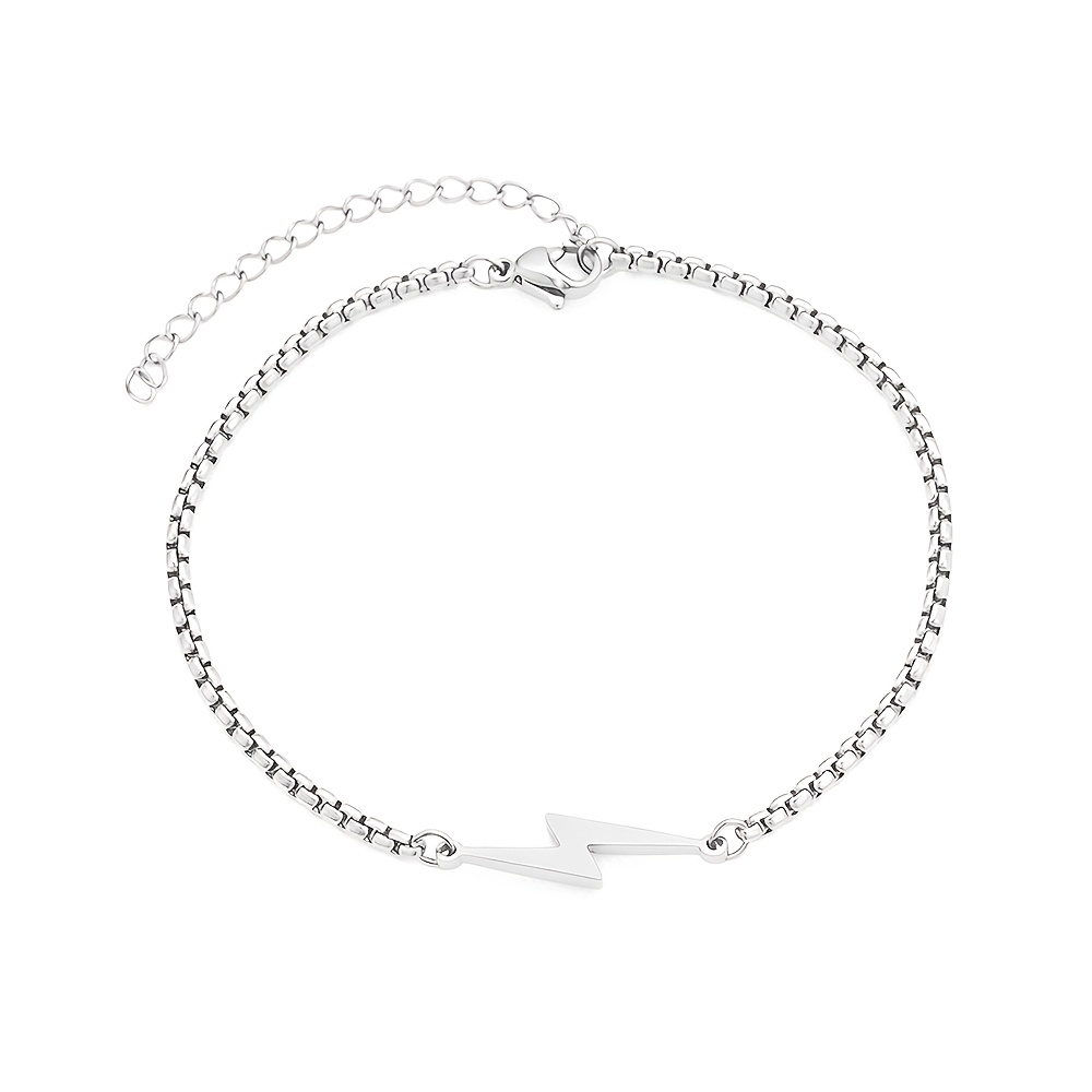 TEMU Pulsera de 1 pieza con colgante de de acero inoxidable y diseño único de moda para hombre, pulsera vintage de cadena gruesa con colgante de para