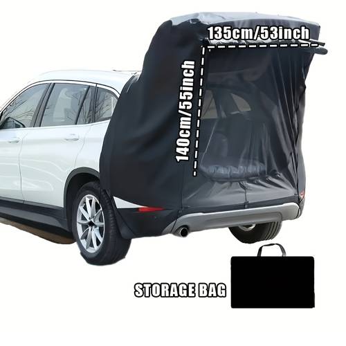 Double Zipper Design, SUV Tent with Universal Mesh Car Sunshade, , Travel Accessory, Outdoor Shelter, Lightweight Cover, Portable Design, Durable Mesh, Breathable Fabric, Suv Cover, Auto Canopy, Travel Gear , Suv Owners