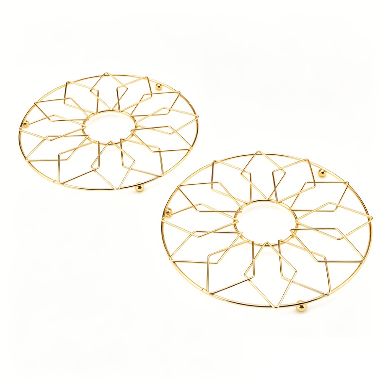 TEMU 2pcs Set Kitchen Heat-resistant Trivets - Heat-resistant Suitable For Hot Dishes And Cookware, Stylish Tabletop Protectors For Dining Tables,