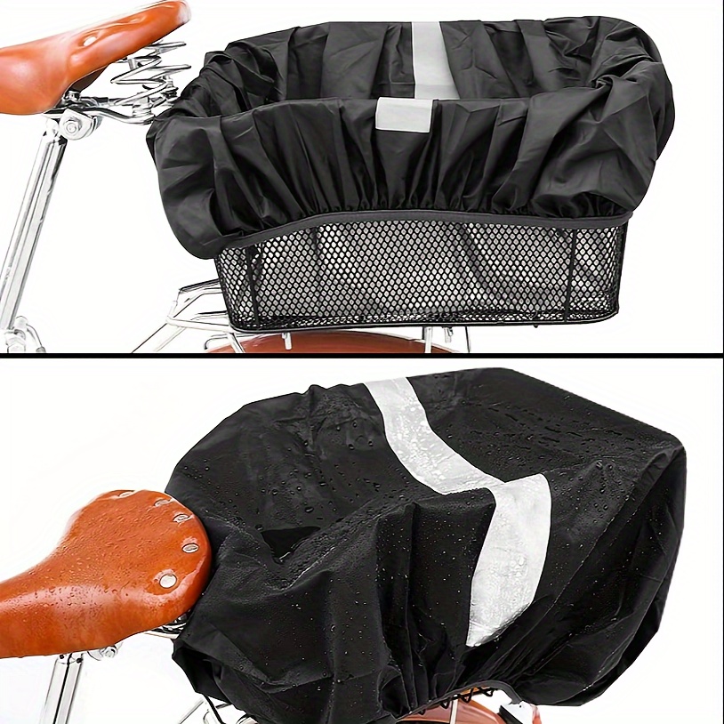Set Of 2 Bicycle Basket Covers, Protective Lining For Electric Motorcycle Baskets, Outdoor Backpack Featuring A Reflective Strip