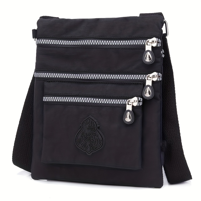 TEMU Sac Bandoulière Léger en Nylon pour Femme avec Organisation Multi-Poches - Bretelle Réglable, Compartiments à Fermeture Éclair - Blush //Cheeky