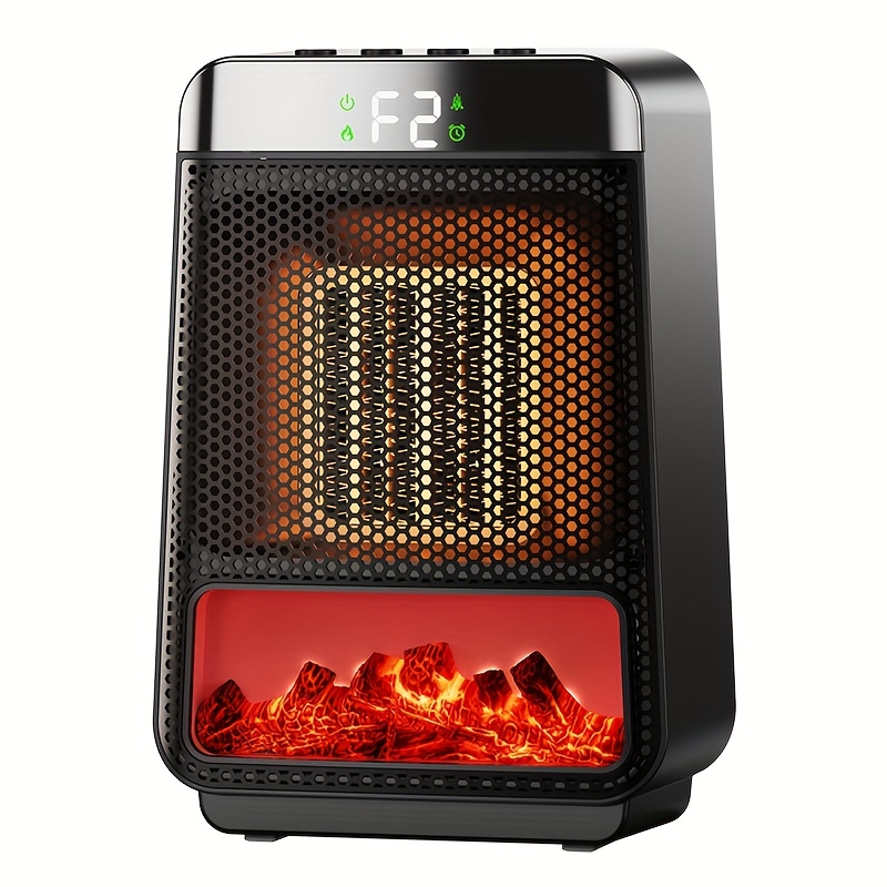 3D Flame Heater - Fast Heating Electric Heater with Smart Temperature Control, Overheat Protection, Energy Efficient Portable radiator, Compact design for Home, Office, Living Room - EU/UK Plug (220-240V) - Ideal for Large Rooms up to 30m² - /Metal Construction - Ideal for Cold Floors/Walls - Modern Heating Solution, Room Heaters with High Quality, Fireplace Heater, Heater for Living Room, Indoor Heater for Home, USB Heater Portable