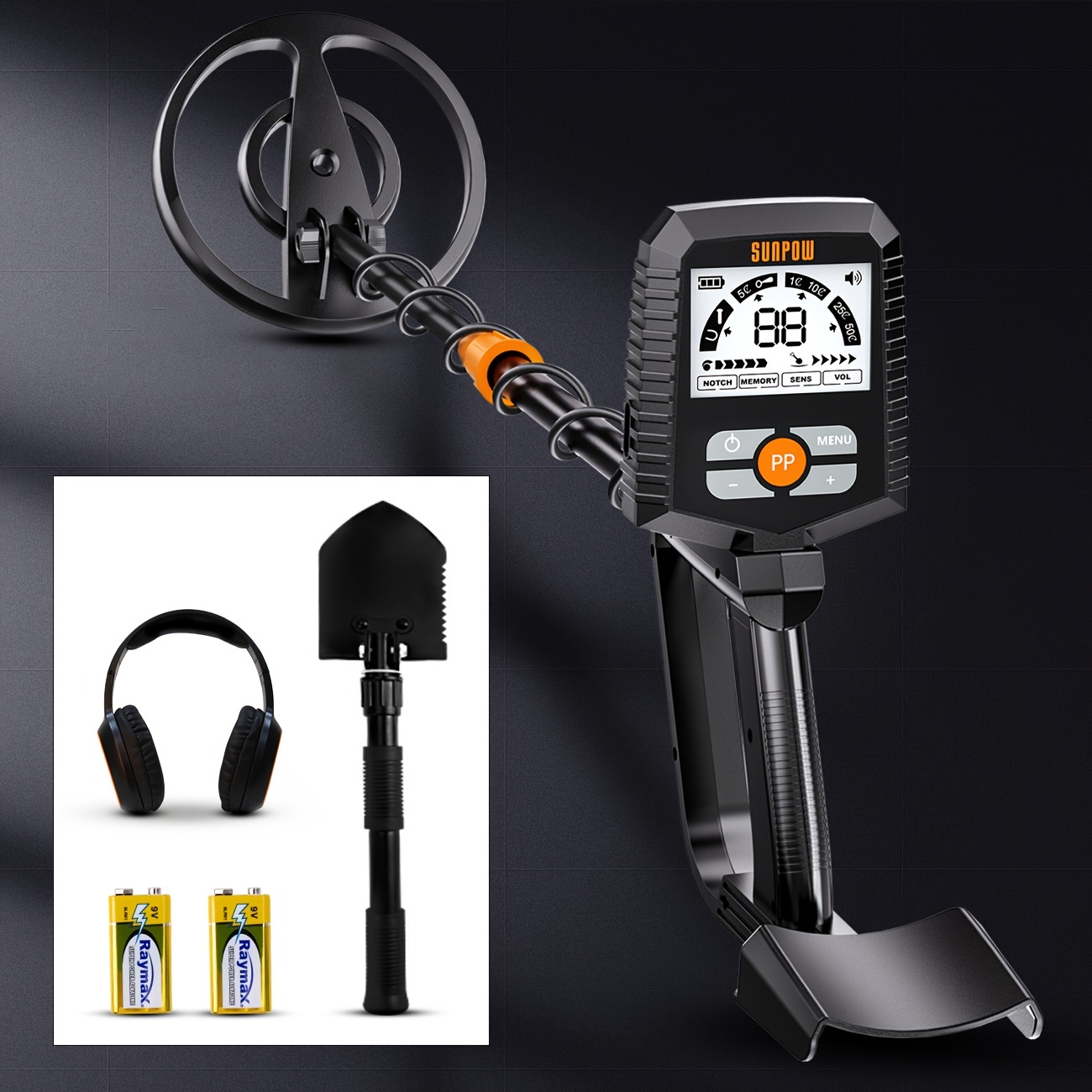 

Sunpow Metal Detector: Big Lcd & 4 For All Terrains - Christmas Gift For