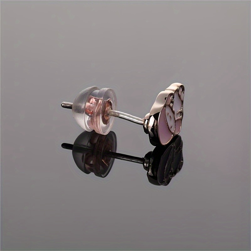 10pcs Silicone Ear Stud Back Plug Earrings Pin Backs, Hypoallergenic Semi-circular Hamburger Ear Plug Jewelry Accessories Safety Earrings Pin Backs Accessories