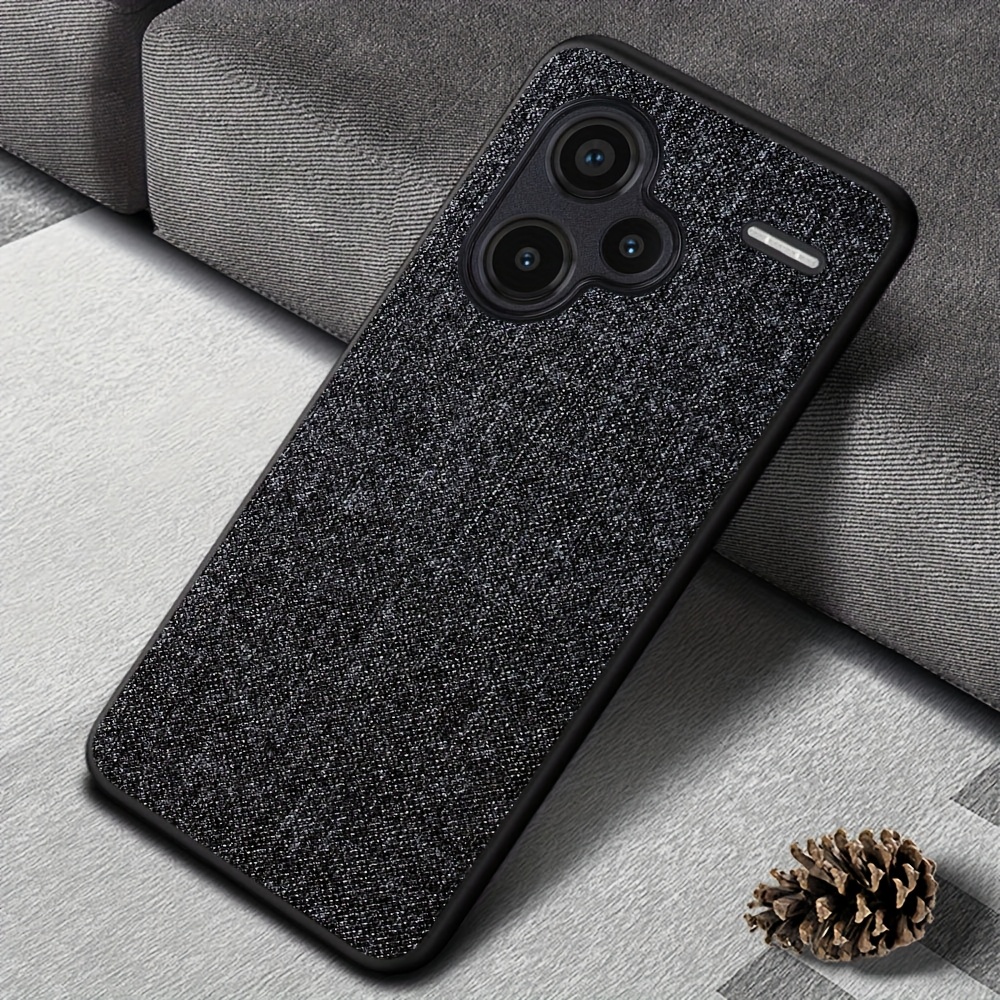 TEMU Phone Case - Case For Xiaomi For Redmi Note 13 Pro Plus 5g 4g Faux Leather Bling Retro Textile Pattern Premium Back Cover For Redmi Note 13 Pro