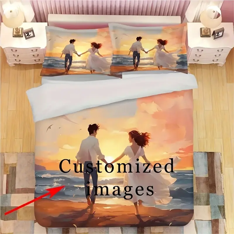 3pcs customizable photo bedding set breathable and soft suitable for ideal for home use gifts for bedroom decor dormitories and rv trips Product details 2