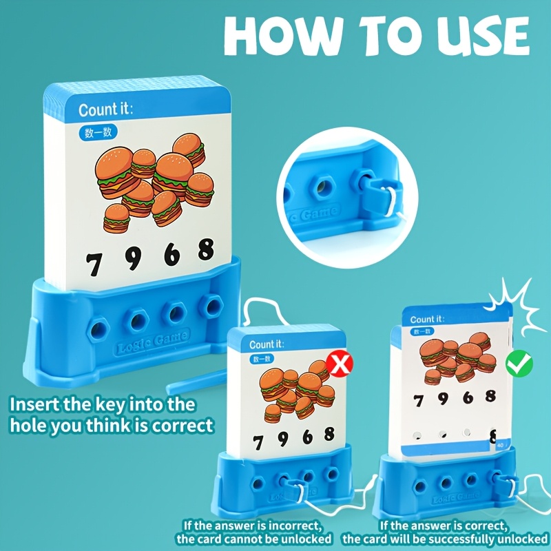 Logical Key Toy Learning Game for Boys and Girls, 3 Styles Available