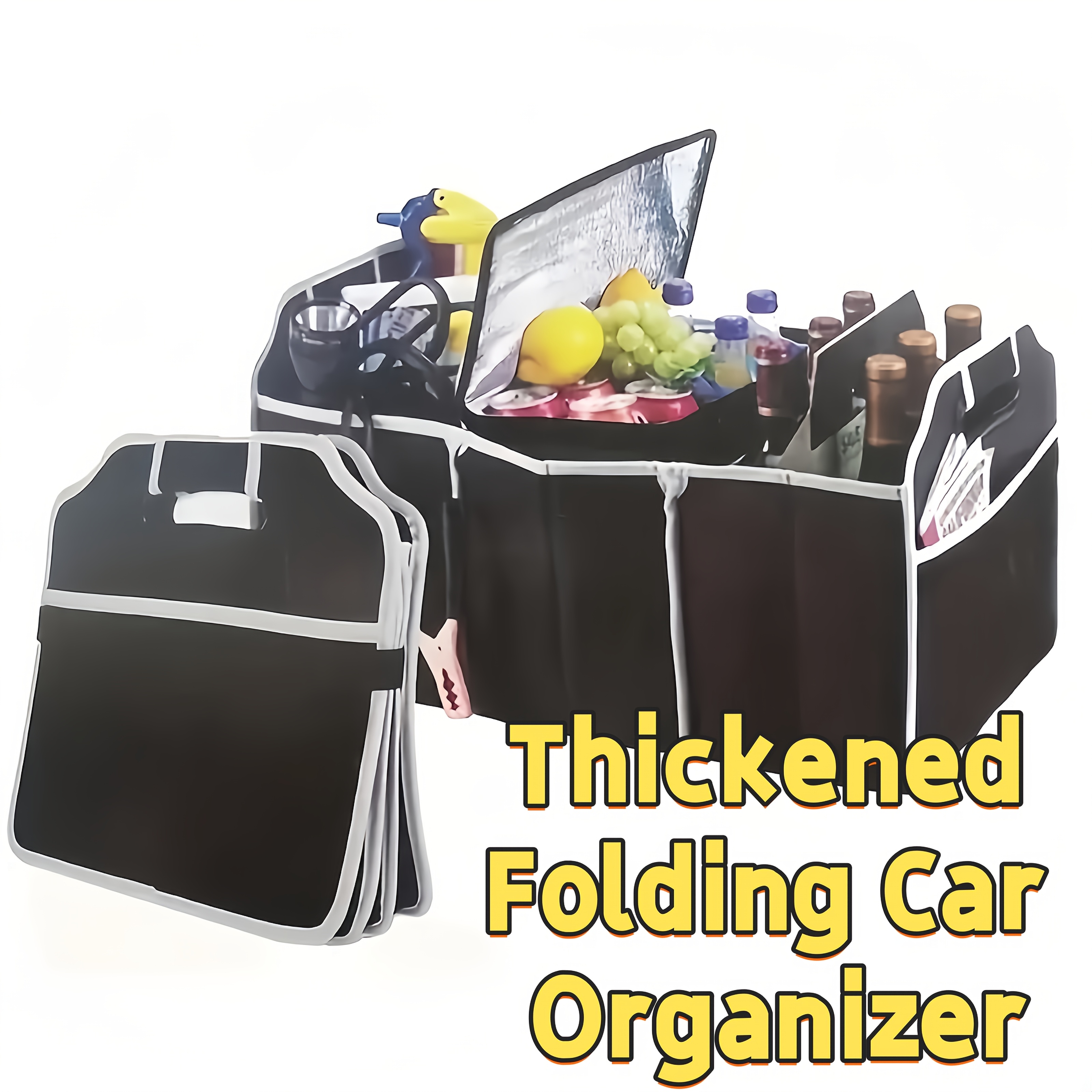 

Large Capacity Folding Car Organizer - Non-slip, Thickened Polyester Fabric Trunk Storage Vehicle Types, Car Storage