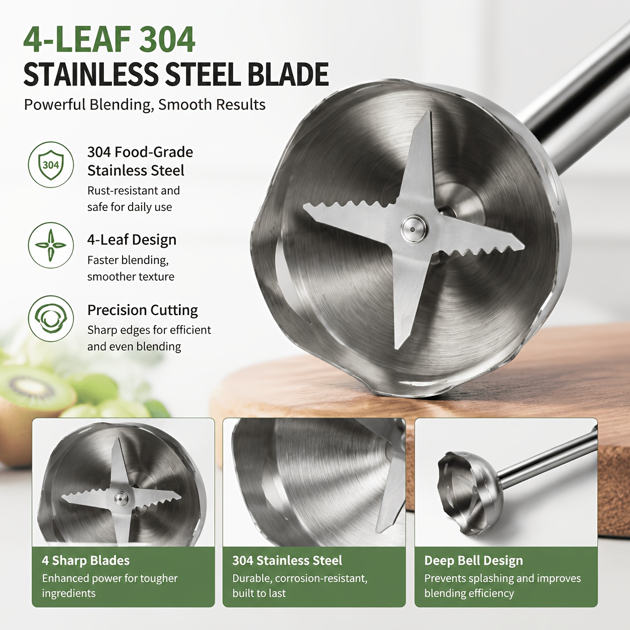 600W Portable Stainless Steel Handheld Blender, 2-Speed Blending... product image 9