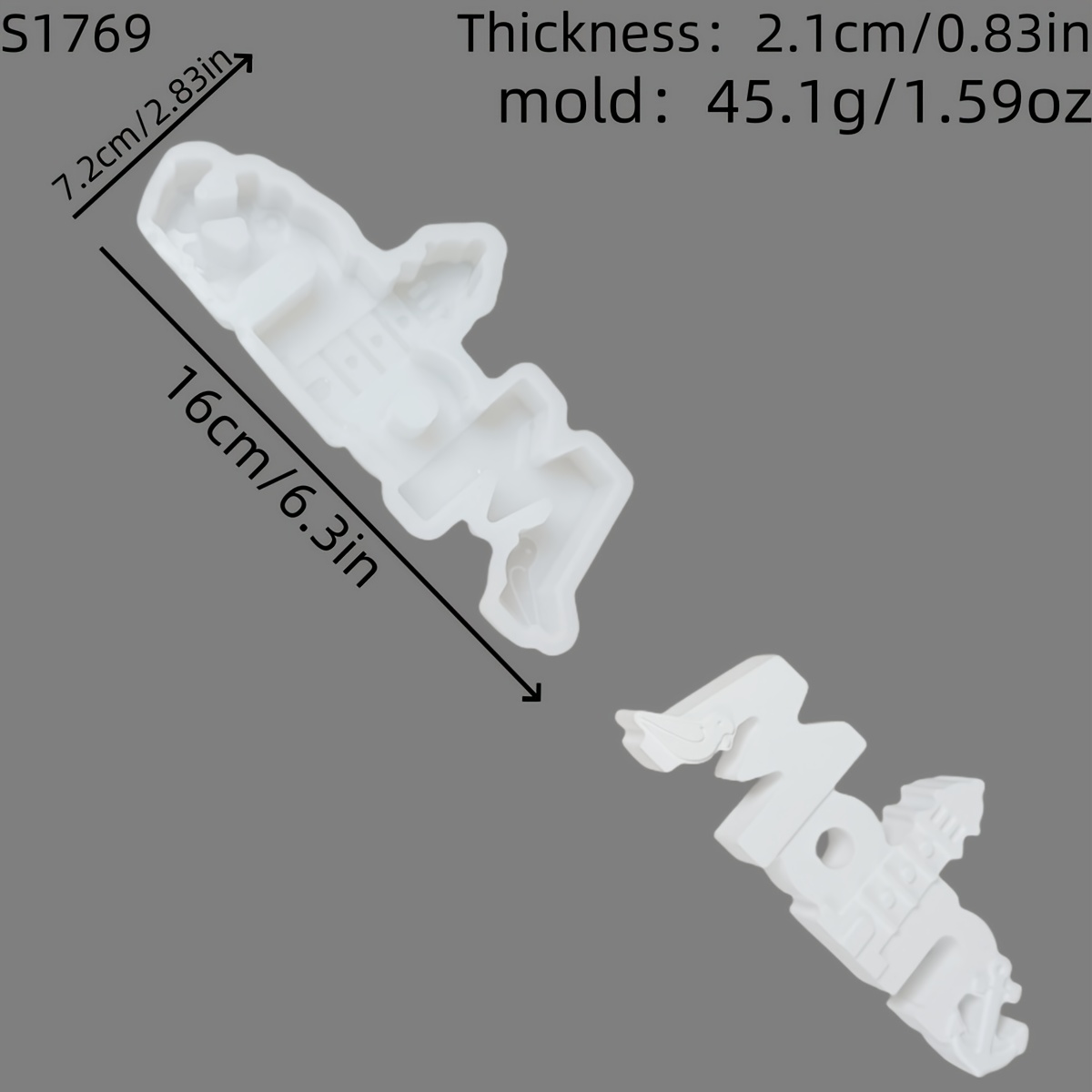 E-shop Harzgießform Deutscher 3D-Dekorative Silikonform DIY-Kerzen-Silikonform Gips-Dekorations-Silikonform Heimdekoration Epoxidharzform 45.1 S1769