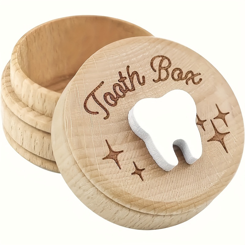 

Wooden Tooth Fairy Keepsake Box - Collecting Teeth & Fetal Hair, Ideal Souvenir & Home Decor Gift