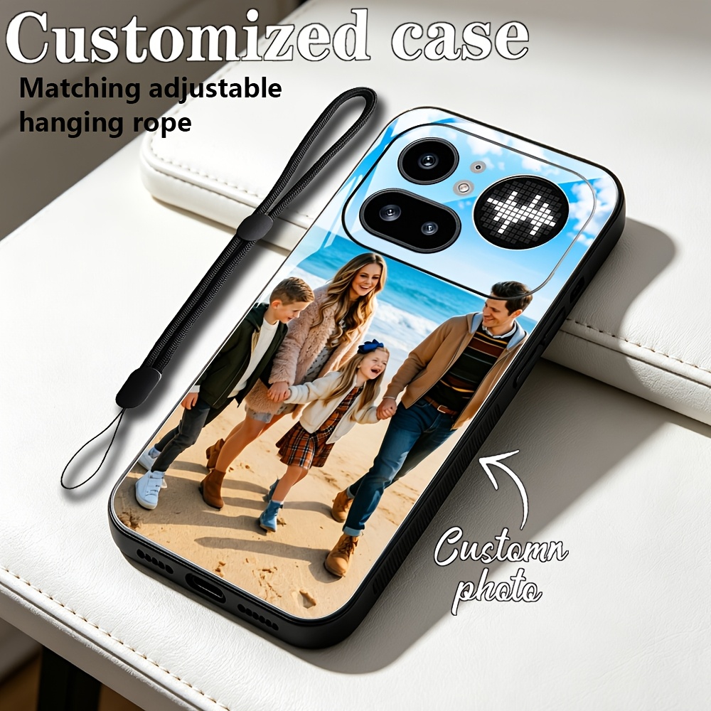 TEMU Phone Case - Personalized Photo Custom Adjustable Lanyard Style Mirror Phone Case Suitable For Nothing Phone 4apro/3a/4a/3apro/2a/2aplus And