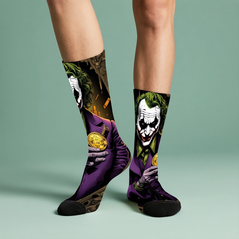 TEMU Authorized , 1 Pair, Socks Designed With A Theme, Suitable For Everyday Wear, Sports, Outdoor Activities, Gifts For Couples, Party Gifts,