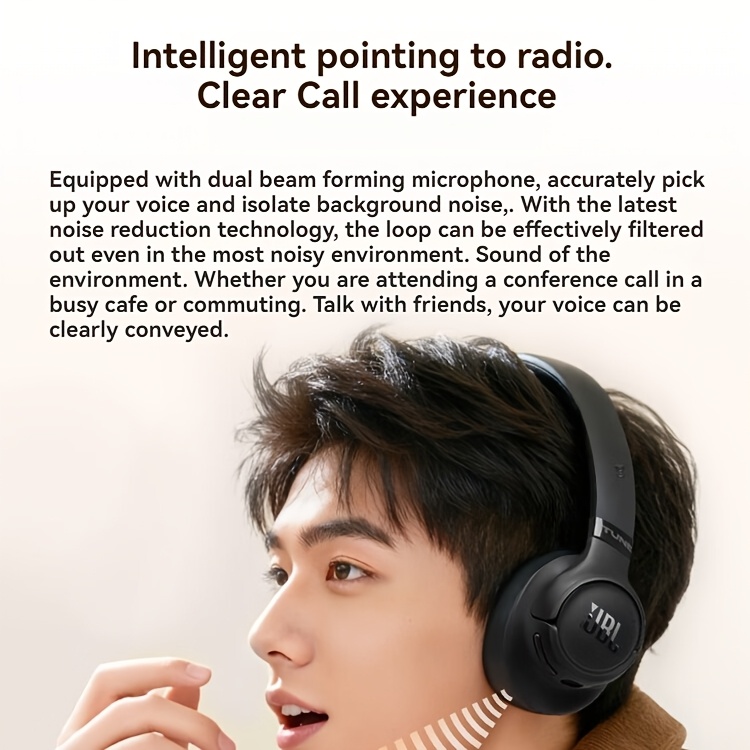 JBL TUNE 780NC Over-Ear Active Noise-Canceling Wireless Headphones, Wireless Headset Suitable for Mobile Phones, Computers, Laptops, Gaming, Both Wireless And Wired Options