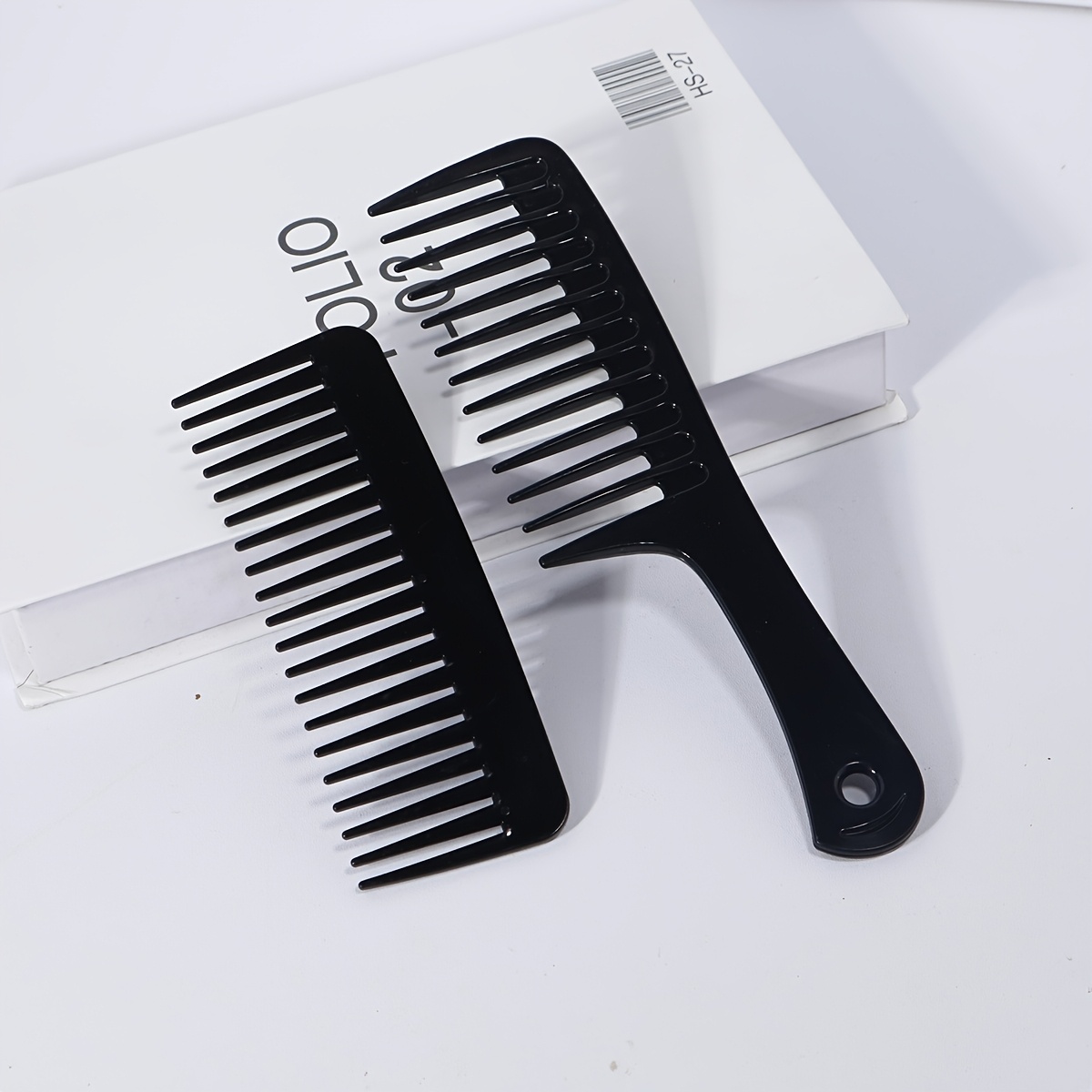 Image of 2pcs Hair Comb Combination, Large Wide-toothed Comb, No Handle Styling Comb, Suitable For Dry And Wet Use, Unisex, Easy To , Suitable For All Hair Types