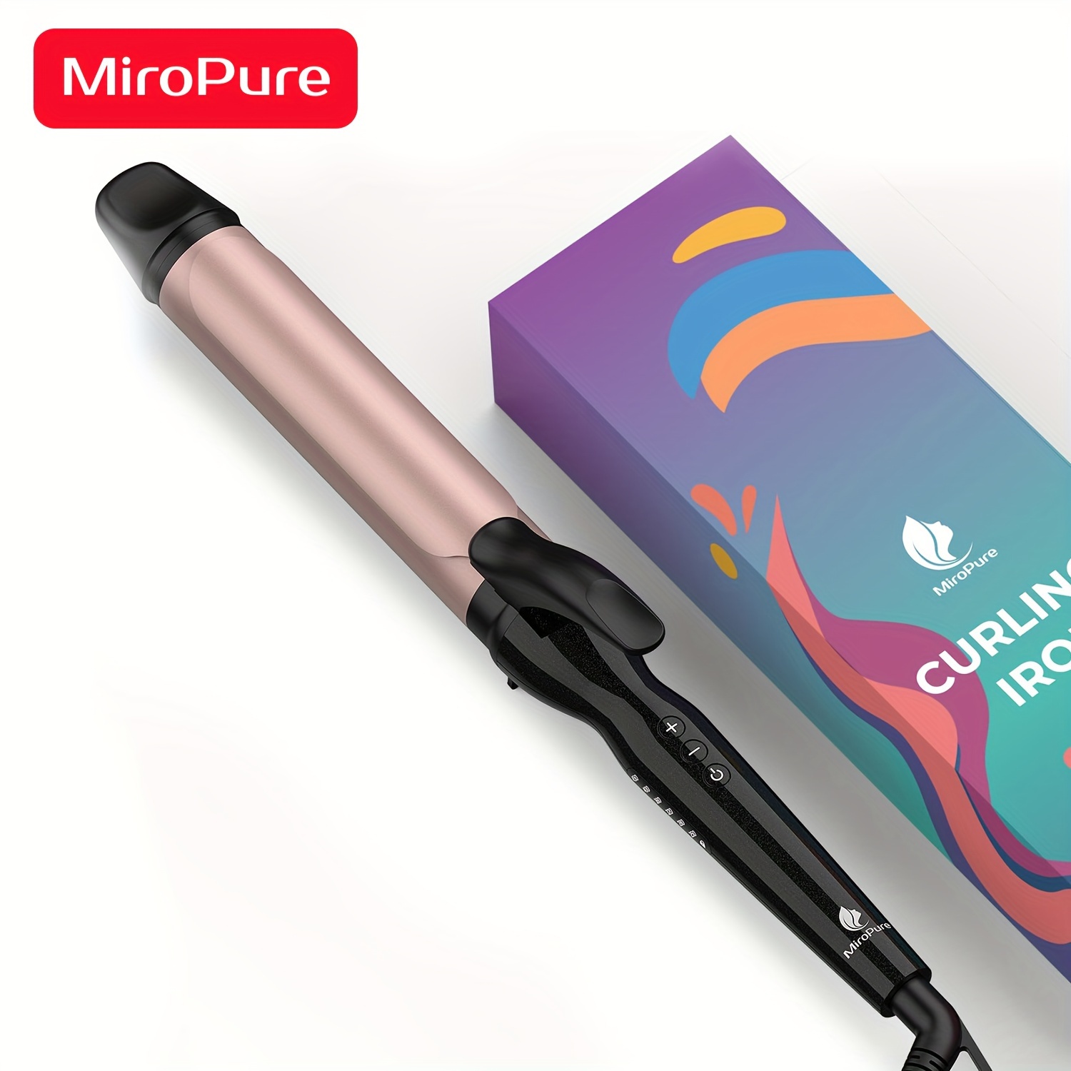 

Miropure Curling Iron, 1 1/2 Inch Hair Curling Iron With Ceramic Coating, Professional Curling Wand, Fast Heating Up To 450°f, Wide Voltage For Worldwide, Temperature Lock & 60 Mins Auto Off