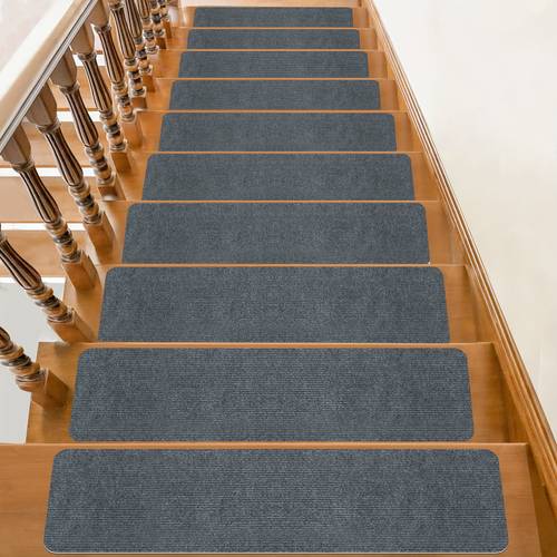 8 15pcs anti slip stair mats self anti slip stair treads stair step carpets suitable for elderly and pet decor mats multiple colours ideal for decor carpets