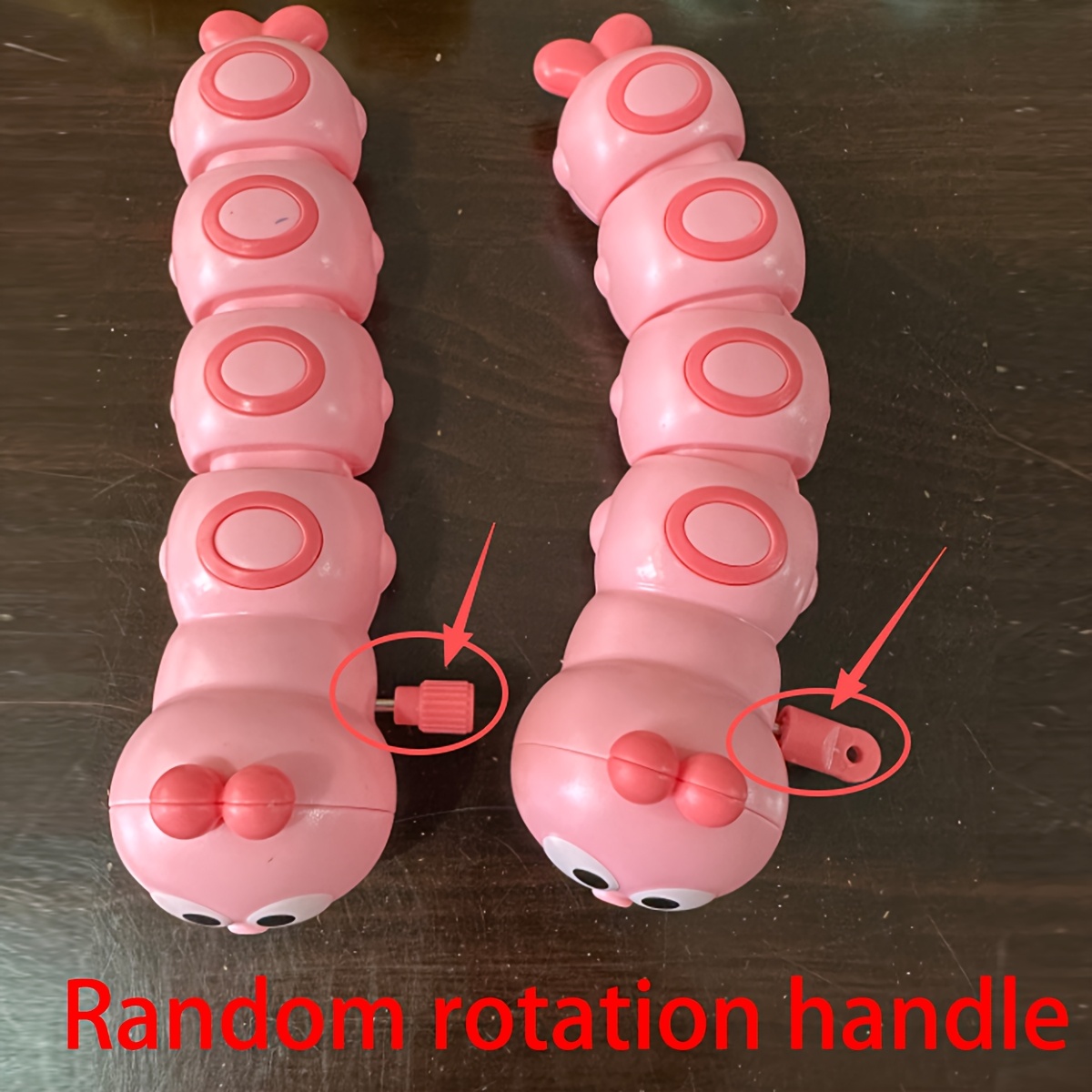 1pc/2pcs/3pcs Caterpillar Toys, Sensory Toys, Parent Child Interactive Toys, Holiday Gifts for Kids, Party Favors (Random Rotation Handle), Interactive Play, Sensory Play, Durable Plastic, Sturdy Construction, Interactive Toy, Party Favor Pack