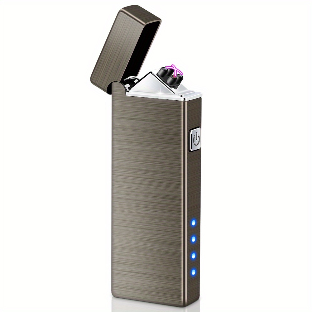 Briquet Plasma Rechargeable USB - Sans Flamme, Coupe-Vent - Cadeau Homme, Papa, Fête - Allumage Électronique Futuriste - 6