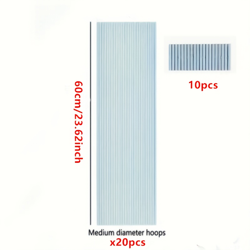 E-shop 20 Fiberglasstangen mit 10 Verbindungsstücken – Rostfreier Stützrahmen, geeignet für DIY Pflanzentunnel, Hochbeete usw. – Ideal für Pflanzung,