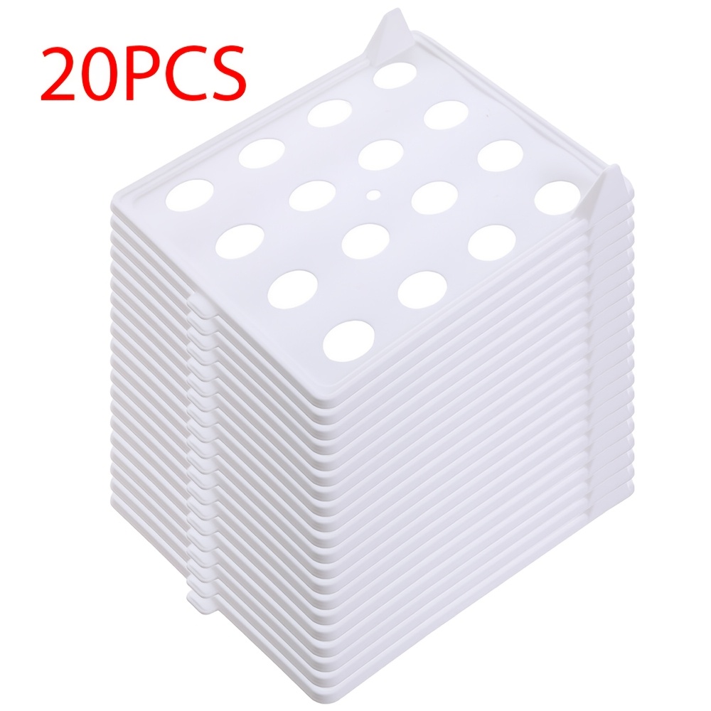 Image of 20pcs Plastic Foldable Clothing Storage Rack, Stackable Space- Shirt And Pants Organizers, Space Tidy Storage, For Wardrobe, Closet, Home Clothes Organization Additions, Clothes Organizer Storage