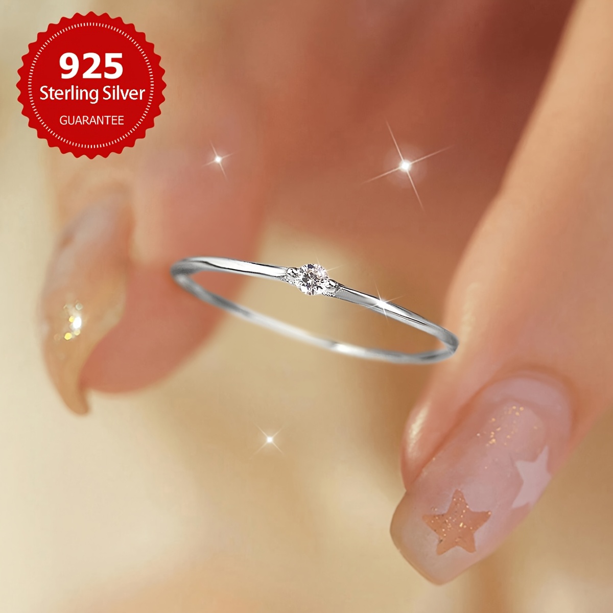 Minimalist Twisted Ring 925 Sterling Silver Promise Ring
