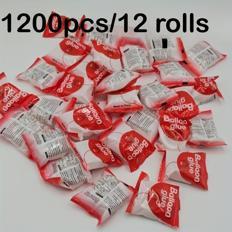 TEMU 12 Rolls Of 1200pcs Double-sided Tape Dots, Transparent Balloon Glue Removable Dots, Suitable For Crafts, Halloween Gifts, And Christmas