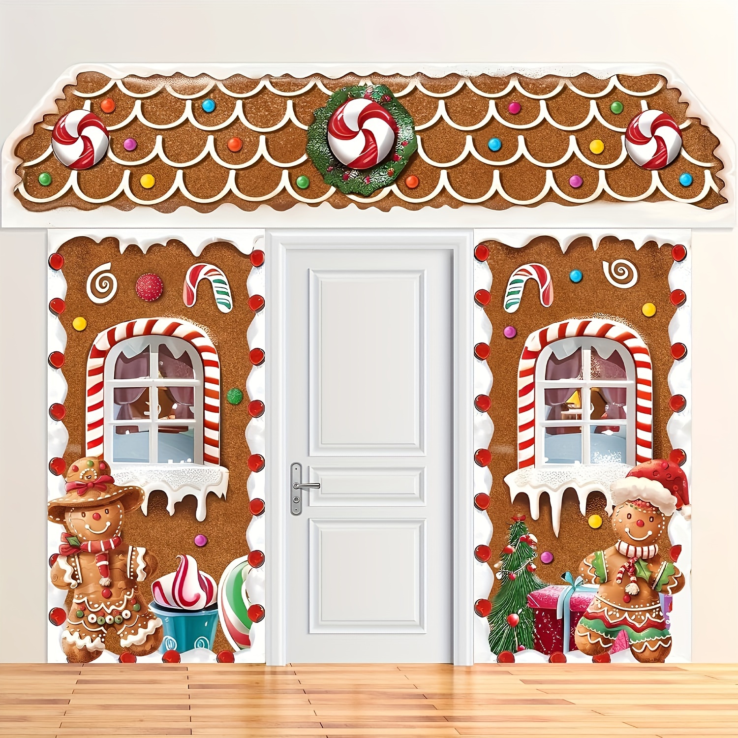 

3pcs Christmas Set, Polyester Backdrop Decorations, Multipurpose , No Needed, / Supplies For , ,