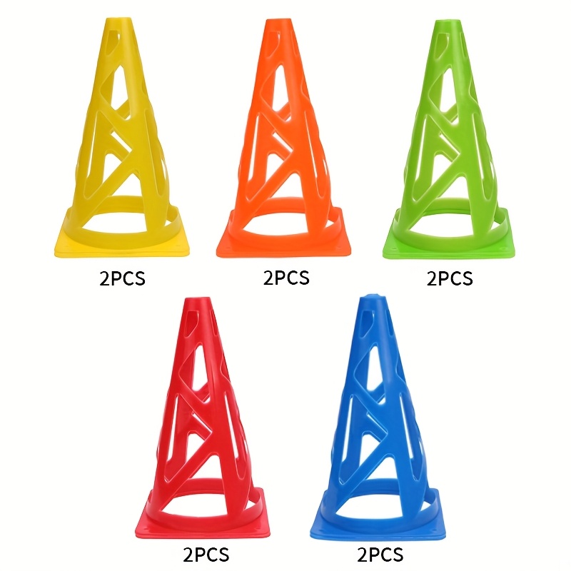 TEMU 10 pièces 23 cm de -vent creux pour patinage, fleurs plates, de football, obstacle