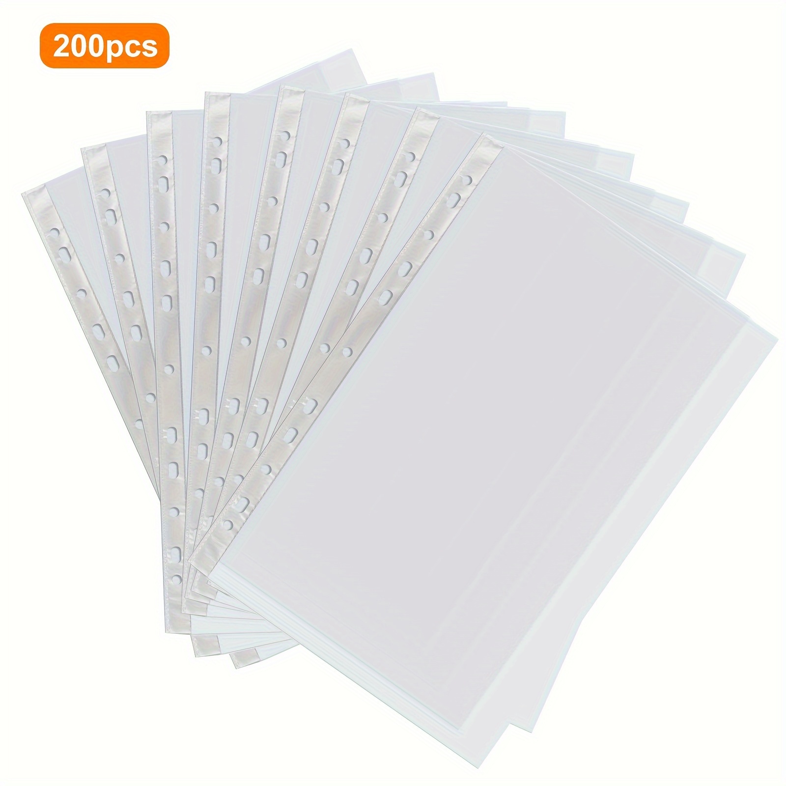 

200pcs Clear Sheet Protectors, 9 X 12 Inch Clear Page Protectors For 3 Ring Binder, Top Loading Paper Protector, Letter Size