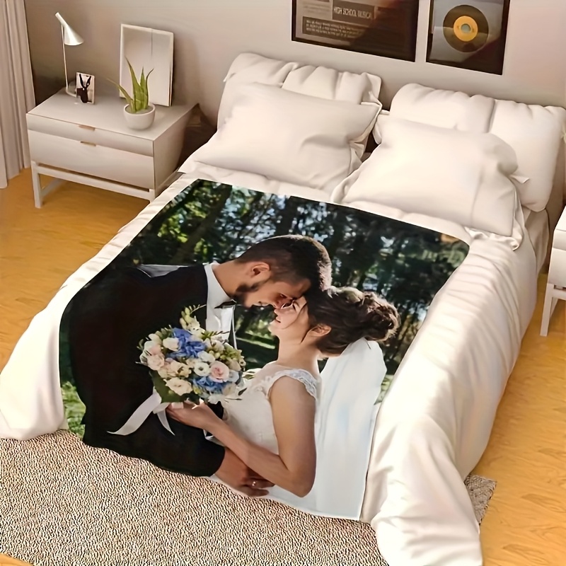 Personalized Photo Blanket with Your Own Picture, Gift for Friends