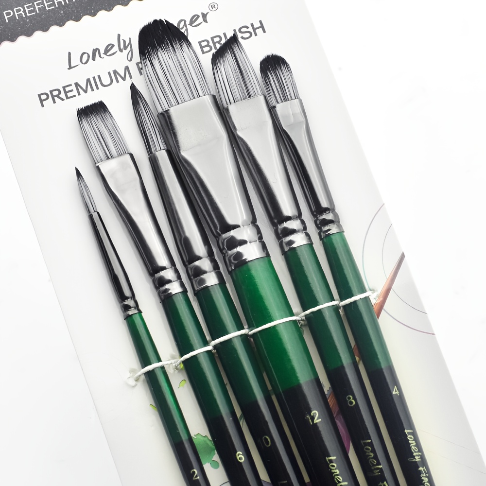 6-teiliges Aquarell-Pinsel-Set – Professionelle Nylonpinsel Für Aquarell, Gouache & Acryl