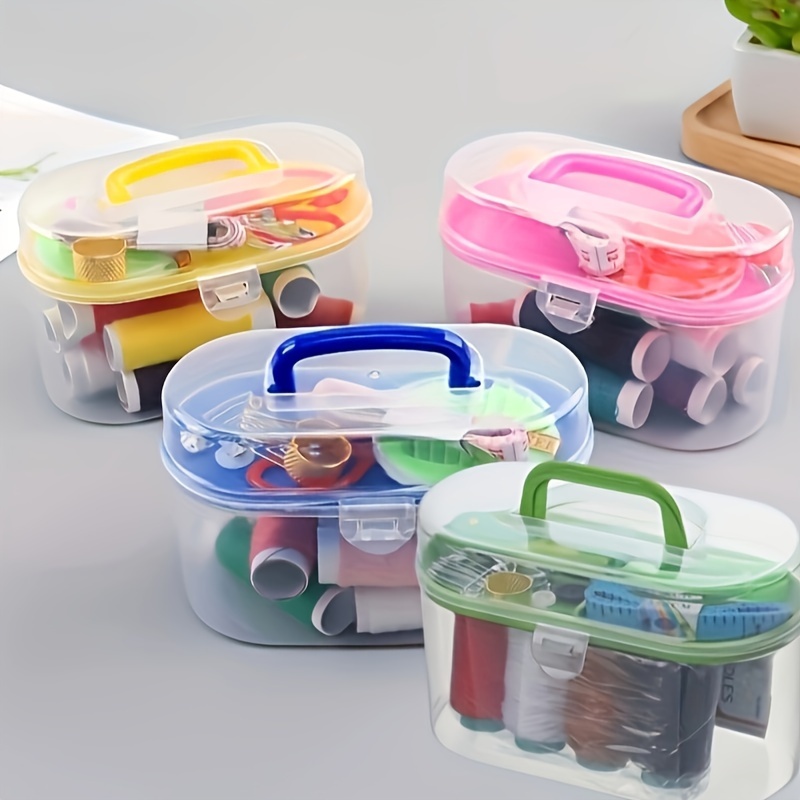 

Portable Sewing Kit With Storage Box - , Includes Needles & Thread For Repairs