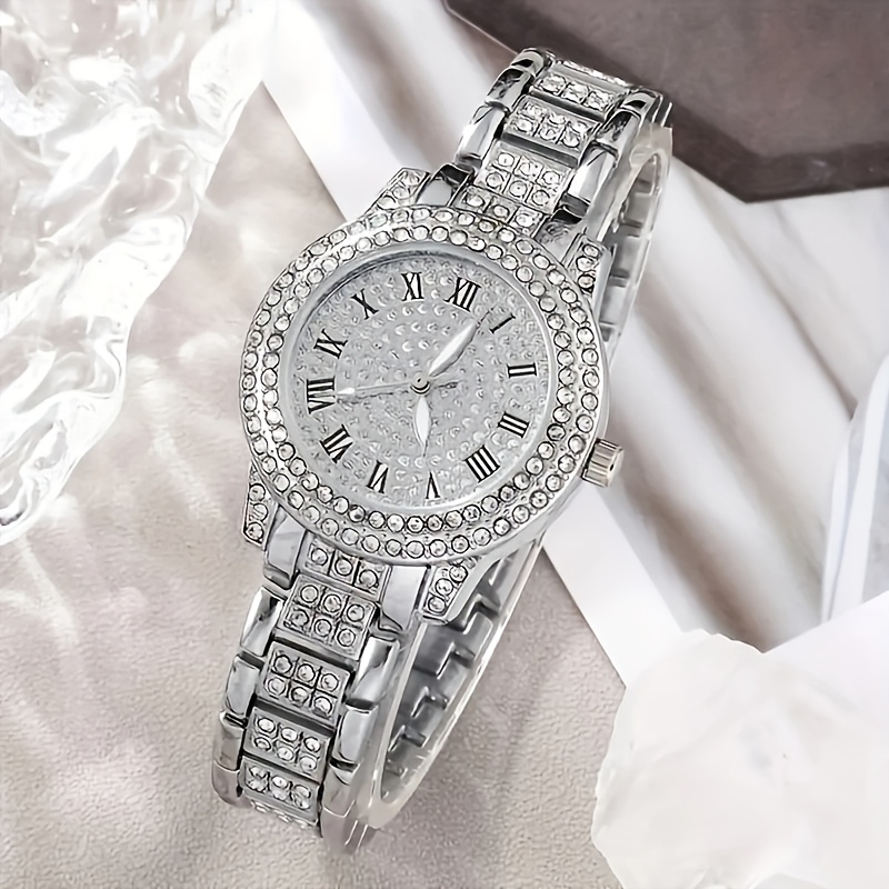 6pcs Luxury Versatile Women's Quartz Watch + Elegant Jewelry Set
