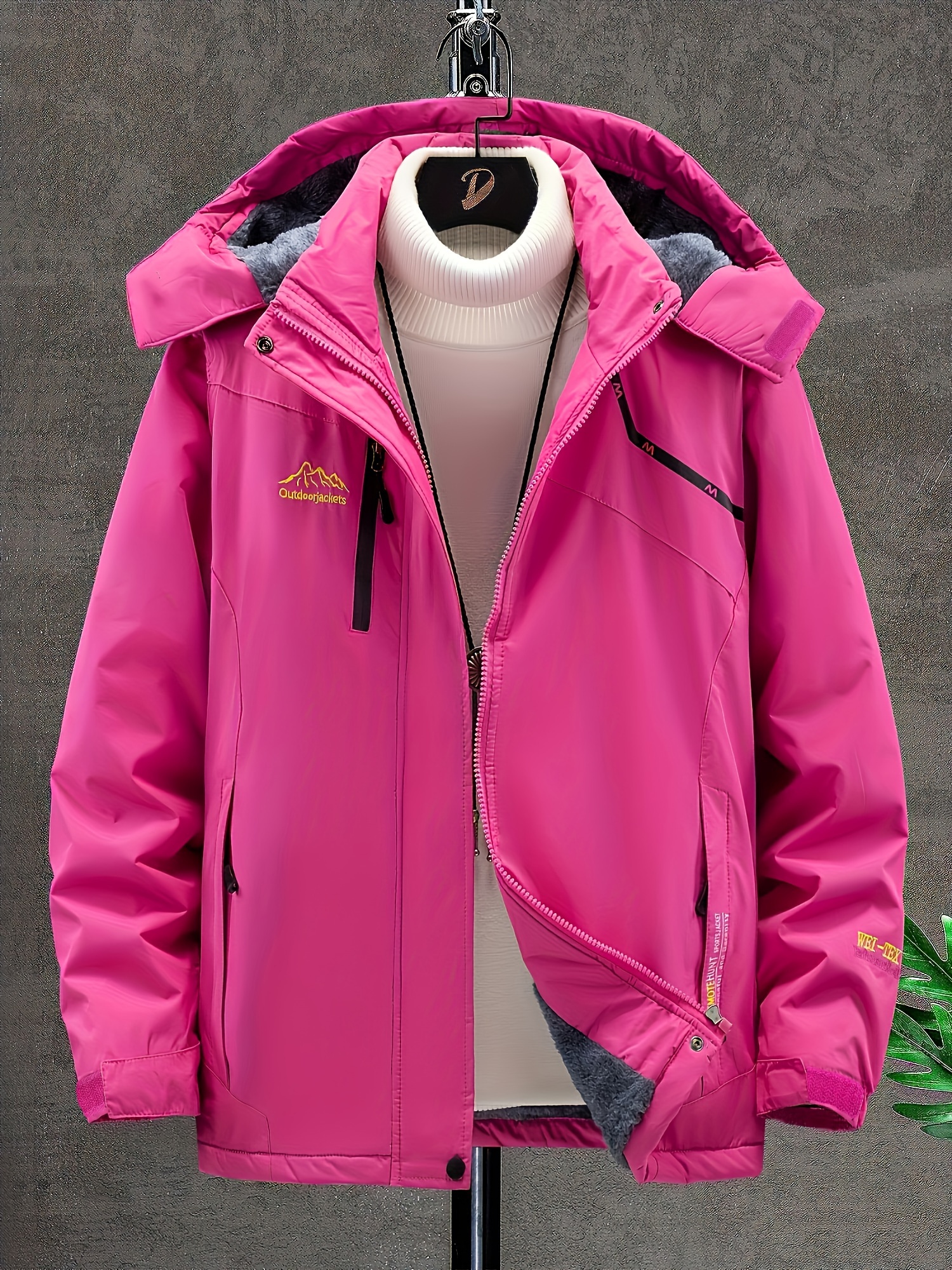 Women's Snow Jacket Windproof Waterpoof Outdoor Sport Zipper Coat  Detachable Fleece Inner 3 in 1 Winter Ski Jacket : : Clothing,  Shoes & Accessories