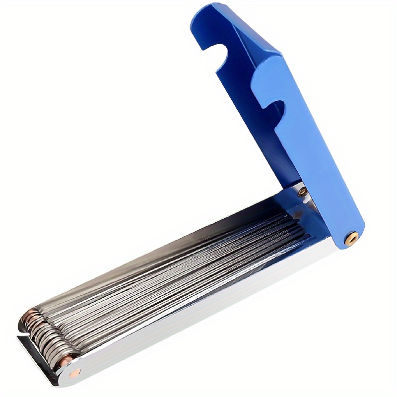 Guitar Upper Nut Slotting Files String Slot Metal Round Rasp Guitar Repair Additions Tool (blue)