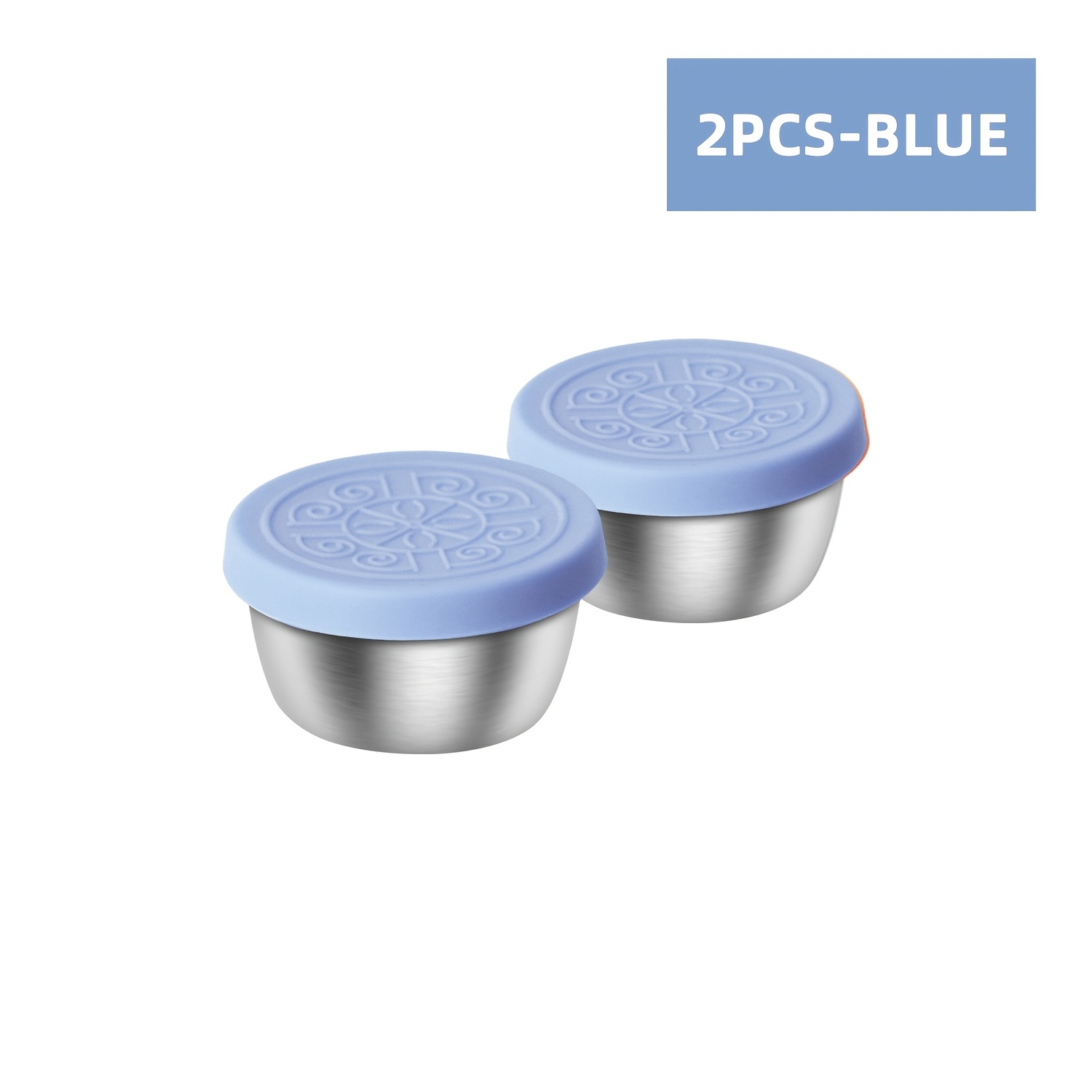 TEMU 2/6x1.6oz Salad Dressing Containers With Lids, Small Leakproof Reusable Stainless Steel Salad Dressing Container To Go For Lunch Boxes, Sauce